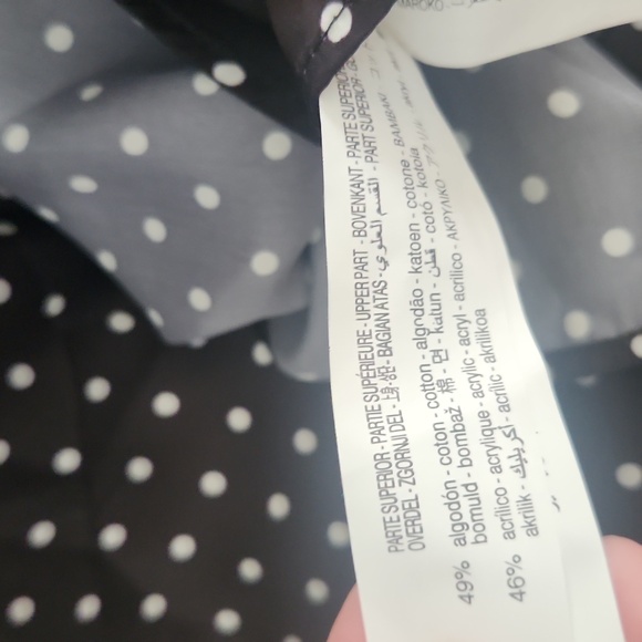 Zara Black Top with Polka Dot Midi Dress - Picture 6 of 6